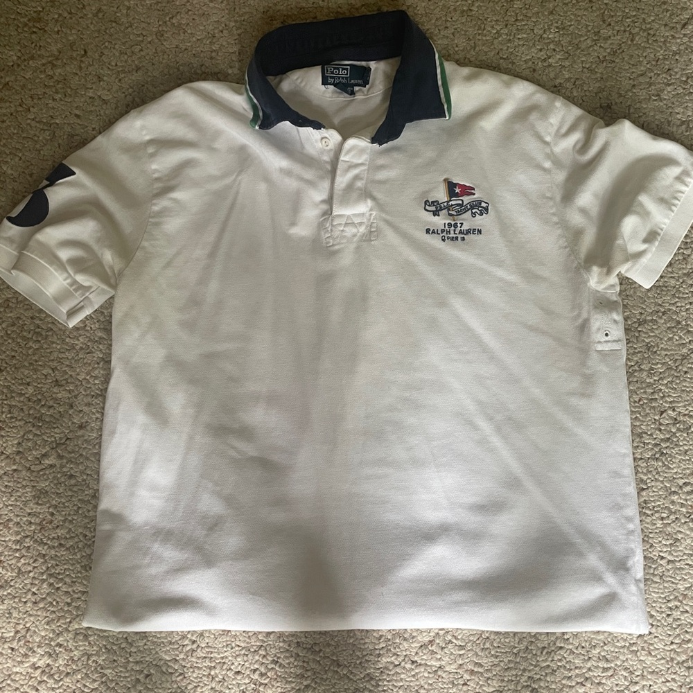 Vintage Polo Ralph Lauren White Polo Shirt Classic Design
